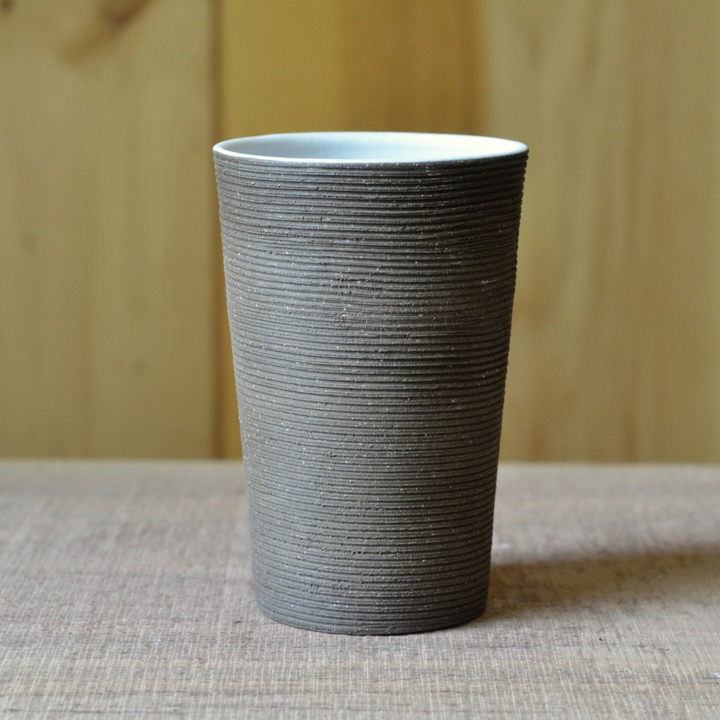 Murren Cup - White inside brown clay outside - 14 oz