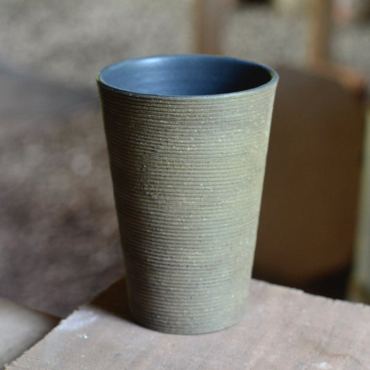 Murren Cup - Black inside brown clay outside - 14 oz