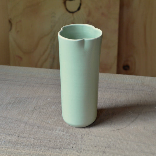 Vase - Claddagh - Mossy on white clay - 8x2"