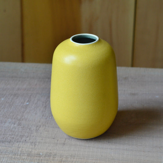 Vase - Yellow outside Mossy Inside - 6x4"
